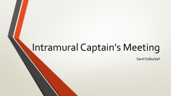 Intramural Captain`s Meeting