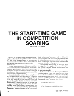 THE START.TIME GAME IN COMPETITION SOARING