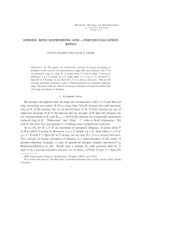 STRONG RING EXTENSIONS AND &phi;-PSEUDO