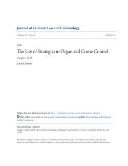 The Use of Strategies in Organized Crime Control