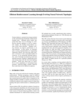Efficient Reinforcement Learning through Evolving Neural Network