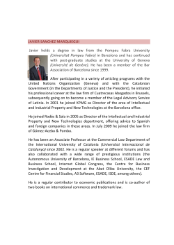 JAVIER SANCHEZ MARQUIEGUI Javier holds a degree in law from