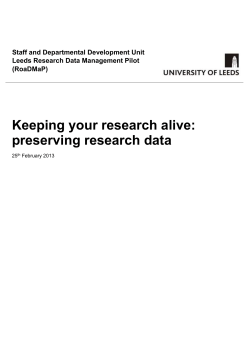 5 What are Research Data? - Leeds University Library