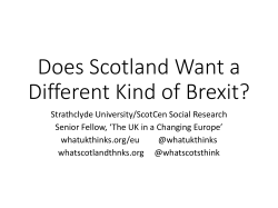 Does Scotland Want a Different Kind of Brexit?