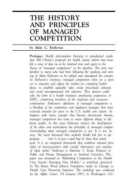 the history and principles of managed competition