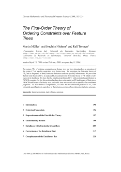 The First-Order Theory of Ordering Constraints over Feature Trees