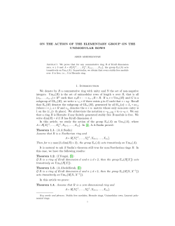 ON THE ACTION OF THE ELEMENTARY GROUP ON THE