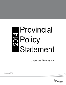 Provincial Policy Statement