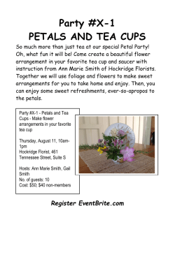 Party #X-1 PETALS AND TEA CUPS