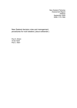 New Zealand decision rules and management procedures