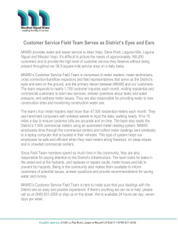 Customer Service Field Team Serves as District`s