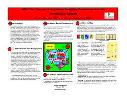 SWITCH!: Therapy Board Game Targeting Expressive Modality