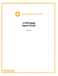 LiveEngage Agent Guide