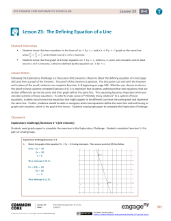 Grade 8 Mathematics Module 4, Topic C, Lesson 23