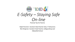 E-Safety - How to be safe online