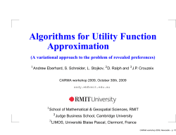 Algorithms for Utility Function Approximation