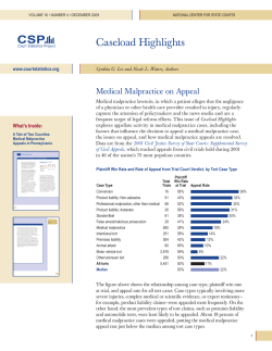 Medical Malpractice on Appeal