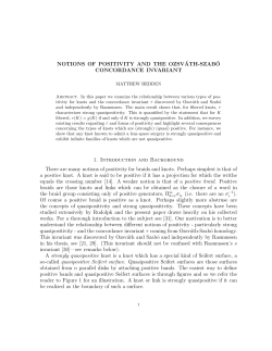 NOTIONS OF POSITIVITY AND THE OZSV&acute;ATH