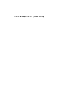 Career Development and Systems Theory