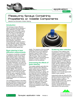 App Note: Measuring sprays containing, propellants or