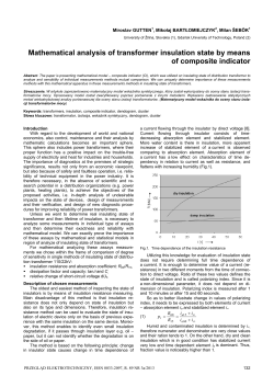 Mathematical analysis of transformer insulation state by means of