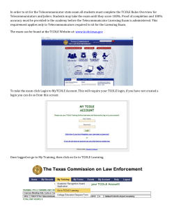 TCOLE Rules - Texas APCO