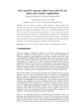 SEU and SET-tolerant ARM Cortex-R4 CPU for Space and