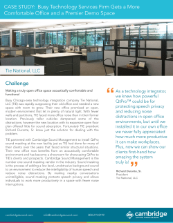 TIE Case Study_10_08_2015b - Cambridge Sound Management