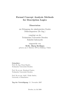 Formal Concept Analysis Methods for Description Logics