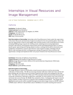 Internships in Visual Resources and Image