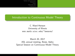 Introduction to Continuous Model Theory