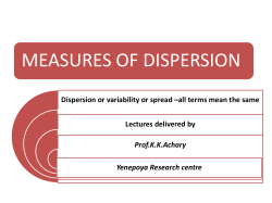 measures of dispersion