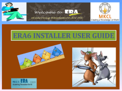 ERA 6.0 FRAMEWORK Installation