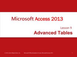 Microsoft Access 2013