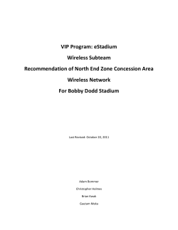 eStadium Wireless Subteam Recommendation of North End Zone