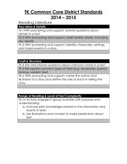 TK Common Core District Standards