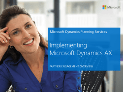Implementing Microsoft Dynamics AX