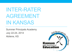 Inter-rater Agreement In Kansas