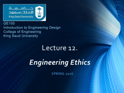 Lecture 12 - Engineering Ethics (ppt)