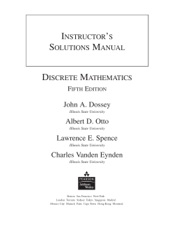 John A. Dossey Albert D. Otto Lawrence E. Spence Charles Vanden