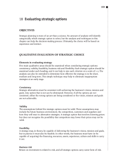 18 Evaluating strategic options