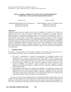 using a formal approach to simulation interoperability to specify