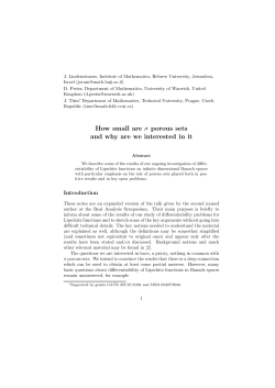 How small are &sigma; porous sets and why are we interested in it
