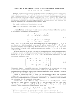 Amplified Hopf bifurcations in feed