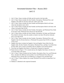 Annotated Solution Files &ndash; Access 2013 Lab 2-2 Lab 2