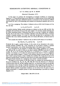 Semigroups satisfying minimal conditions II