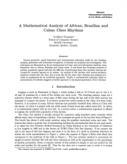 A Mathematical Analysis of African, Brazilian and Cuban Clave