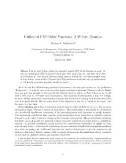 Calibrated CES Utility Functions: A Worked Example