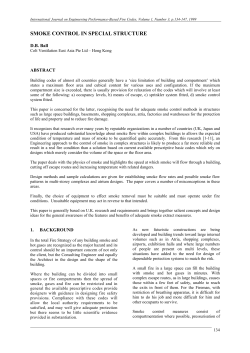 SMOKE CONTROL IN SPECIAL STRUCTURE