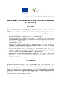Annex II Detailed Rules on Procurement